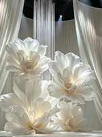 Backdrop Bunga Peony Mewah Ukuran Besar Satu Buah untuk Dekorasi Panggung Pernikahan, Acara Perayaan Premium
