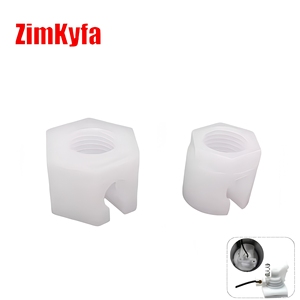 Kit de Reparación de Conector de Manguera de CO2 con Tuerca de Repuesto para Herramientas Neumáticas Crystal 1.0/2.0, Uso Doméstico, OEM, Plástico Blanco, Juego de 2 - Product Image 1