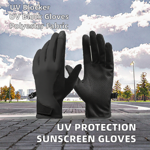 Moda Deportes al aire libre Protección UV Poliéster Guantes de mano Logotipo personalizado Protector solar Hombre Verano Conducción de automóviles - Product Image 2