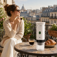 Machine à expresso portable 20 bars à capsules, semi-automatique, alimentée par batterie USB, 60 ml, pour une seule portion, idéale pour les voyages et le bureau