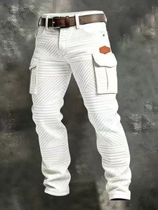 Pantalon cargo pour homme à imprimé numérique sauvage, multi-poches, coupe droite ample, pantalon tendance streetwear pour le printemps et l'été - Product Image 3