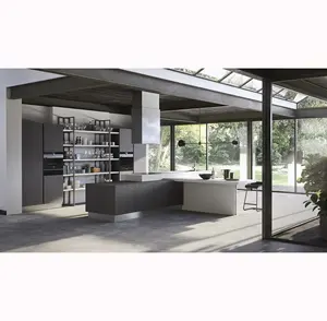 Nicocأبينيت أستراليا مطبخ على طراز ميلبورن جزيرة مضادة للماء سحب الإصبع أثاث خشب رقائقي مع ملحقات مفصل الحوض - Product Image 1