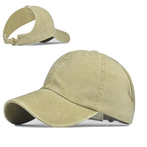 Couleur unie Gorras personnalisé broderie Logo naturel cheveux bouclés chapeau dos nu casquette de Baseball chapeau pour femmes <span class=keywords><strong>Afro</strong></span> bouffée queue de cheval chapeau de soleil - Product Image 6