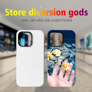 Conception personnalisée en usine gros plastique 2 en 1 étuis de téléphone portable vierges de sublimation 3D brillant pour machine d'impression sous vide - Product Image 3