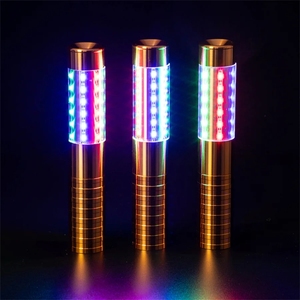 Vente flash : bâton lumineux LED 23 cm avec poignée or et argent, bâton stroboscopique LED, bâton lumineux LED pour fête, club, bar, événement - Product Image 4
