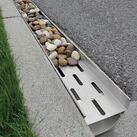 Caniveau de drainage linéaire en acier inoxydable 304/316 U100 pour piscine et garage