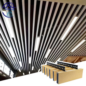 <span class=keywords><strong>Système</strong></span> de plafonds suspendus linéaires en aluminium en forme de <span class=keywords><strong>U</strong></span>, panneaux de plafond linéaires en aluminium, faux plafonds à baffle - Product Image 1