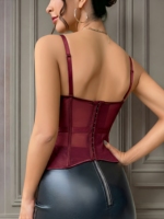Corsets et bustiers pour femme – Hauts amincissants pour la taille, caracos en maille, crop tops sexy avec soutien-gorge intégré