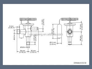 Valvola di <span class=keywords><strong>Espansione</strong></span> Termica TUB 068U2100 TXV per DAN-FOSS R410A - Product Image 2