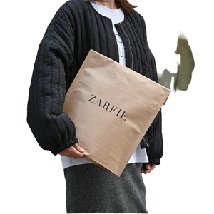 YZ <strong>Custom</strong> Logo Water-Proof Recycled Kraft Paper <strong>Poly</strong> <strong>Mailers</strong> Clothing Secure Envelope Mailing <strong>Printed</strong> Surface Treatment 125gsm - Product Image 1