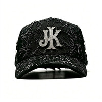 Gorras de Béisbol Deportivas de 5 Paneles con Logotipo Personalizado, Gorras Negras con Relieve Ajustables, Gorras AB