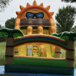 <span class=keywords><strong>Castillo</strong></span> Inflable con Tobogán y Piscina con Temática del Sol, Tobogán Acuático Inflable Doble para Fiestas Infantiles al Aire Libre - Product Image 2