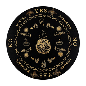 Planche Ouija en bois Tailai - Planche de divination ronde avec alphabet et chiffres, design boule de cristal pour femmes, pour rituels spirituels Wicca - Product Image 6
