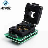 JQW QFP44 LQFP44 TQFP44 Ke DIP44 Programmer Adapter Socket ZIF OpenTop 0.8Mm Pitch untuk XGecu T48/T76 ATmega AVR Harga Asli