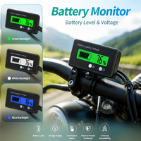HGCX254 Universal 12 hingga 72V Baterai Lithium Asam Timbal Indikator Kapasitas Voltmeter Layar Digital LCD Sepeda Motor Listrik