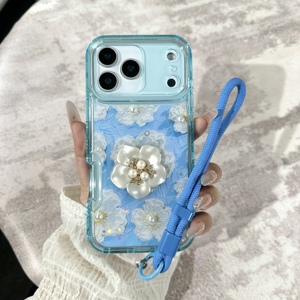 Funda Protectora para Teléfono con Diseño <span class=keywords><strong>de</strong></span> Lujo, Decoración Floral 3D, con Cordón para Teléfono, TPU+PC, Resistente a Impactos, para <span class=keywords><strong>HONOR</strong></span> 600 LITE X8D X5C X5D PLUS - Product Image 3