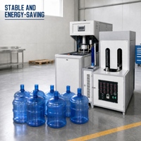 Machine de soufflage de bouteilles d'eau en PET semi-automatique de 5 gallons |   Équipement de soufflage de barils de 19 L, 380 V, SG-B20L