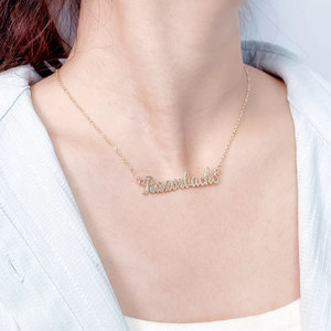 Nuova Collana Personalizzata Coreana 2026 con Nome e Lettera, Gioielli Placcati Oro con Ciondolo a Catena <span class=keywords><strong>per</strong></span> Donne - Product Image 2