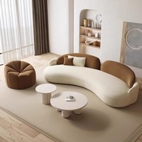 Canapé modulaire moderne en pierre de pavé, tissu sectionnel en velours unique avec un nouveau design pour les meubles de salon d'hôtel et de villa