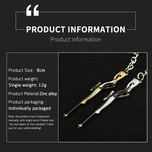 Valorant llaveros de Metal Jett Regalos Valor llavero Valorant pistola modelo llavero cuchillo modelo llavero para hombres regalos - Product Image 6