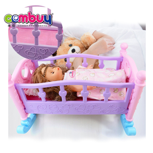 <span class=keywords><strong>Lit</strong></span> de poupée pour bébé, jouets d'intérieur, jeu de simulation, ensemble de dessins animés, à <span class=keywords><strong>bascule</strong></span> - Product Image 1