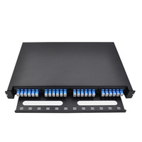 Kabel Serat Optik 1U 96 Core High Density Terminal MPO Panel Patch Data Room IP Konektor Tipe LC Kompatibel 4G 3G