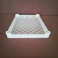 Plateau de séchage en plastique à mailles ventilées avec conception empilable pour fruits de mer et produits aquatiques, style panier recyclable