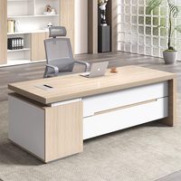 Escritorio Ejecutivo Boss Table, Diseño Moderno y Sencillo, Muebles de Oficina Comerciales Personalizables con Combinación de Silla
