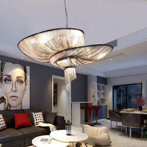 Zeal <b>Lighting</b> Customization Modern Tassel Chandelier Soft <b>Fitting</b> Aluminum Chain Spiral Snails Personality Artistic - Product Image 3