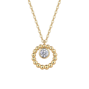 Collier pendentif en moissanite pour femme, chaîne en argent sterling 925, sertissage griffe, taille brillant rond, pour usage quotidien - Product Image 1