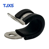 Clips en acier inoxydable doublés de caoutchouc, fixation de câbles, collier de serrage pour tuyau, collier de serrage fixe pour tuyau, support de tuyau, petit collier de serrage