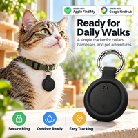 Localizzatore Smart per Cani e Gatti con Batteria CR2032 Sostituibile, Compatibile con Apple Find My e Google Find Hub, Sistema Dual per Animali Domestici