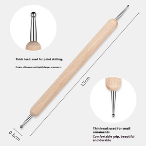 Professional 5-Piece <b>Nail</b> <b>Art</b> <b>Dotting</b> <b>Tool</b> Set Double-Ended Metal Crystal <b>Dotting</b> Pen and Brush Wooden <b>Tool</b> for <b>Nail</b> <b>Art</b> - Product Image 5