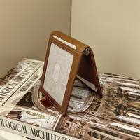 Porte-cartes en cuir véritable avec pince à dollar Brosse antivol Ultra-mince Nouveau Premium Sense Vintage Pull-out Men's Card Holder