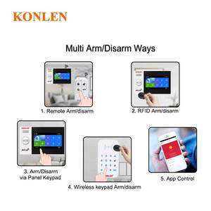 <span class=keywords><strong>Panel</strong></span> de alarma de seguridad para el hogar inalámbrico 4G Tuya con sistema antirrobo de pantalla grande Wifi GSM 433Mhz sirena estroboscópica Material ABS - Product Image 4