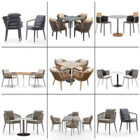Chaise de bistrot moderne d'extérieur avec cadre en aluminium et assise en corde tressée, service OEM/ODM direct usine pour bars et jardins