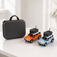 Kit Mobil RC Kamera WiFi Skala 1:64 4WD 2.4G Mini SUV Siap Pakai Kendaraan Remote Control Indoor-Outdoor dengan Kotak Penyimpanan