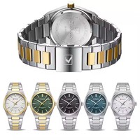 Jam Tangan Wanita Curren 8439 Merk Ternama Mewah Asli Tahan Air untuk Wanita/Gadis Warna Emas Bahan Stainless Steel Quartz