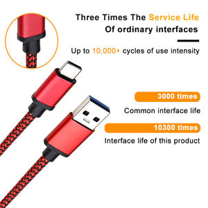 LUNG KAY 3ft USB-A to Type-C Cable 5A Fast <b>Charging</b> Data Cord Pure Copper Data Sync Nylon Braided 60W USB C Cable for Android - Product Image 2
