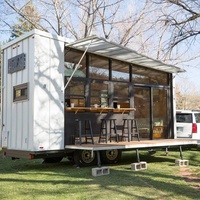 Maison conteneur préfabriquée de 20 pieds sur roues, modulaire, en acier galvanisé, écologique et économe en énergie