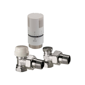 Kit de commande thermostatique angulaire standard T1500 avec raccord femelle Ivar 1/2\" F X 1/2\" M joint torique pour média aqueux alimentation manuelle - Product Image 2