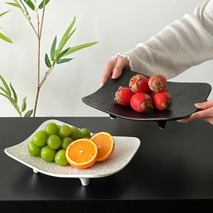 Ceramic Elevated Modern Minimalist Fruit <strong>Serving</strong> <strong>Plate</strong> <strong>Creative</strong> Dish Light Luxury Home High-Value Living Room Sophisticated - Product Image 3