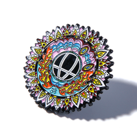 Nouveau métal artisanat événement paillettes rondes Badge broches impression Souvenir motif personnalisé anniversaire cadeau mariage produits métalliques Gua