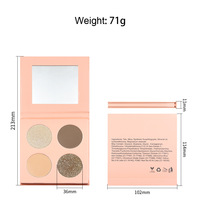 Palette de fards à paupières imperméable à l'eau de marque privée, maquillage vegan de haute qualité avec pigments mats pour tous les tons de peau