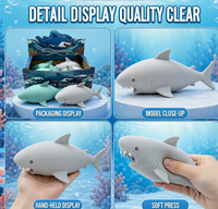 Jouet Squishy Requin Orca Baleine à Montée Lente, Design Mignon et Généreux, Anti-Stress, en Mousse PU Souple, Jouet Sensoriel Fidget pour Filles - Vente Chaude