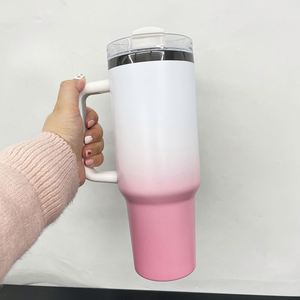 Nuevo Vaso Térmico H2.0 de 40oz con Recubrimiento en Polvo Color Degradado Blanco y Plateado en el Interior, Modelo 2025 - Product Image 2