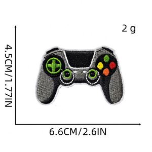 New Iron on Embroidery Green Color Game Series Game Machine Earphone Game Over Level up Patch for Decoration Gift - Product Image 4