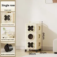 Carrito de Almacenamiento de Plástico PP Transfronterizo, Estante de Almacenamiento de Múltiples Niveles, Diseño Moderno, Uso Doméstico Sostenible, Sala de Estar