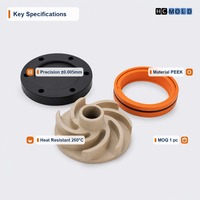 Pièces prototypes PEEK personnalisées, usinage CNC, impression 3D, service de pièces fonctionnelles