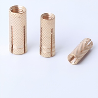 Cheville de fixation en laiton à enfoncer, capacité 100 lb, filetage M8, diamètre M5-M16, pour applications sur cloisons sèches et bois